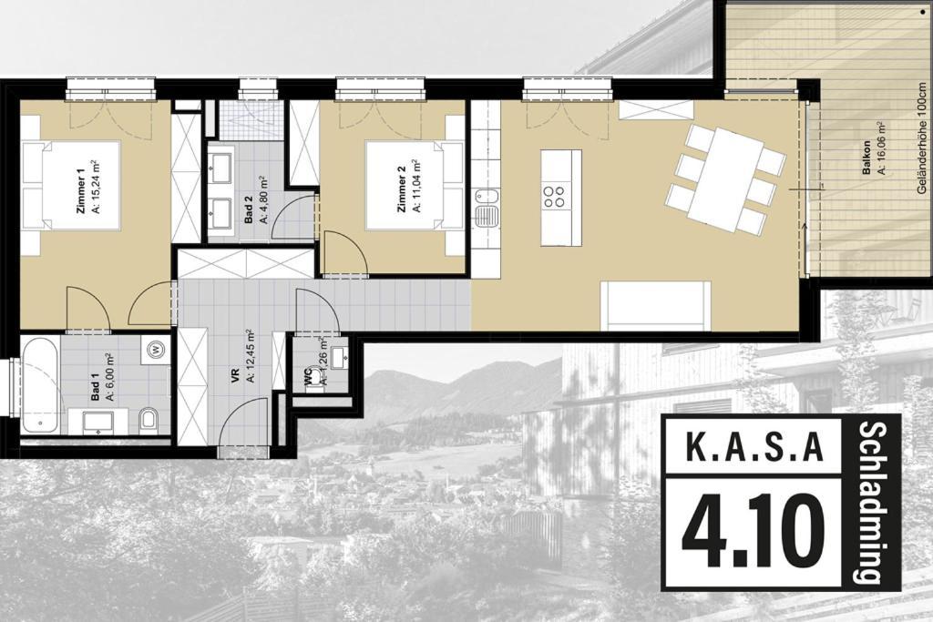 Апартаменты Kasa 4.10A Шладминг Экстерьер фото